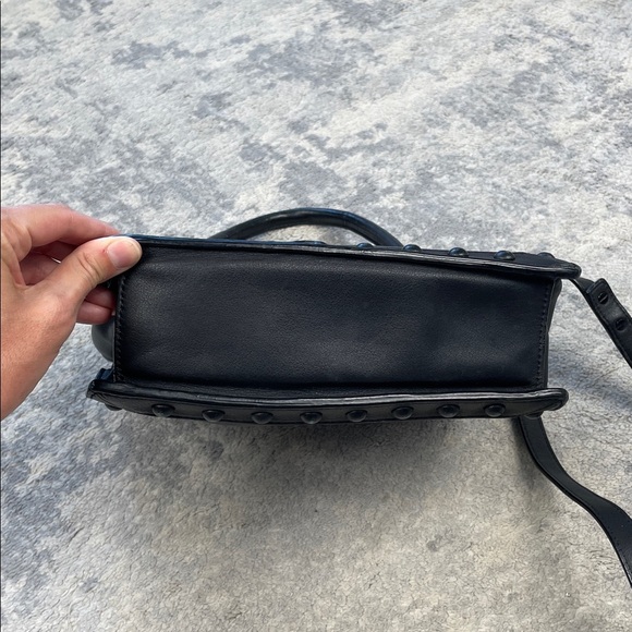 Loeffler Randall Junior Work Tote Bag Black Leather Studded 2 Way - Picture 8 of 15